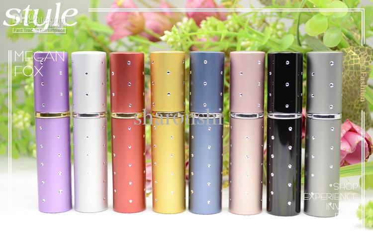 Fashion New Travel Perfume Bottles Atomizers Spray Refillable Empty Makeup Aftershave 8 Colors Metal Bottle Best Gifts HK Post Free