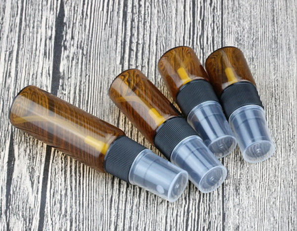 500pcs/lot Amber Color Glass Spray Bottle Black Fine Mist Sprayer 5/10/15/20ml Pack of Chemical Perfume Atomizer Container