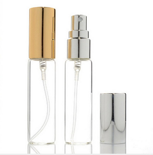 100PCS 10ml empty glass spray bottle small empty cosmetic containers portable travel refillable perfume atomizer