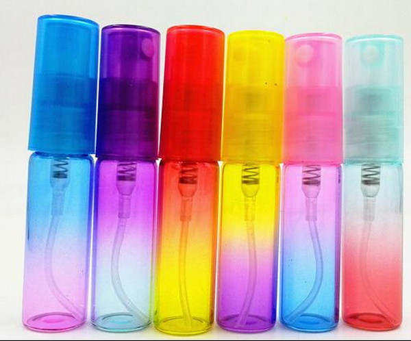 Mini 5ml Colorful Glass Refillable Atomizer Perfume Empty Bottle Atomizer Pump Spray