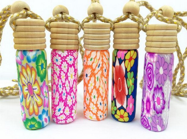 200Pcs/lot 10ML Car Perfume Bottle Hanging Empty Refillable Bottle Home Car Air Freshener Purifier Hanging Ornament Car Interior Decoration