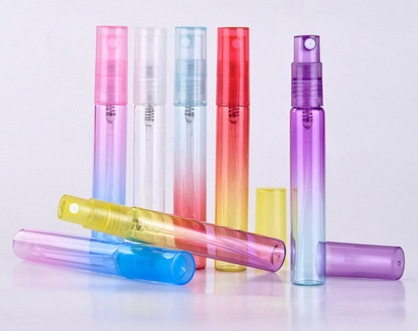 300pcs/lot 8ML Mini Portable Colorful Glass Perfume Bottle With Atomizer Empty Cosmetic Containers For Travel