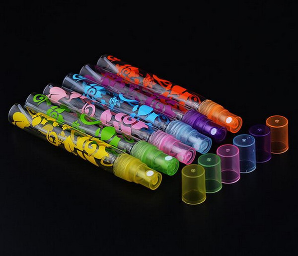 Factory Price Perfume Bottle Mix-Color Empty Refillable 10ML Travel Size Glass Spray Perfume Bottles Set 300Pcs/lot by DHL Free Shipping