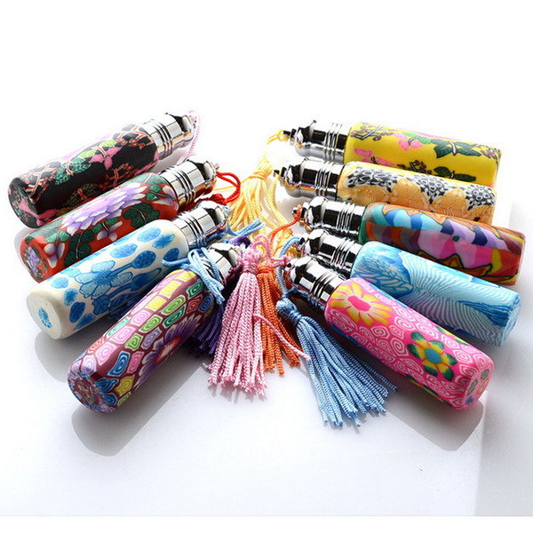 10 ml glass roll on bottles for sale , Fimo clay perfume bottles 10ml wholesale, tassels perfume bottle wholesale