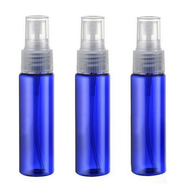 Perfume Bottle Empty Plastic Fine Mist Spray Bottle Pump Refillable Cosmetic Perfume Atomizer Perfect for Essential Oils 30ML (Blue) 300Pcs