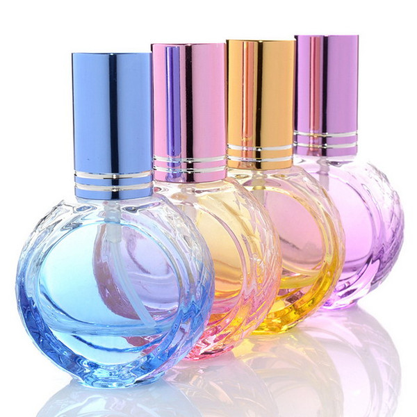50pcs 10ml Mini Fashion Colorful Glass Perfume Bottle Portable Travel Perfume Atomizer Spray Bottle Cosmetic Container