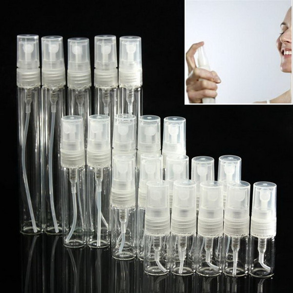 2ml 3ml 5ml 10ml 500pcs/lot Glass Mini Portable Spray Bottle Empty Perfume Glass Bottles Refillable Perfume Atomizer Travel Accessories