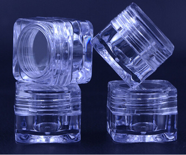 5g Empty Clear Travelling Plastic Cosmetic Containers Bottle Make Up Cream Sample Pot Jar Cosmetic Containers
