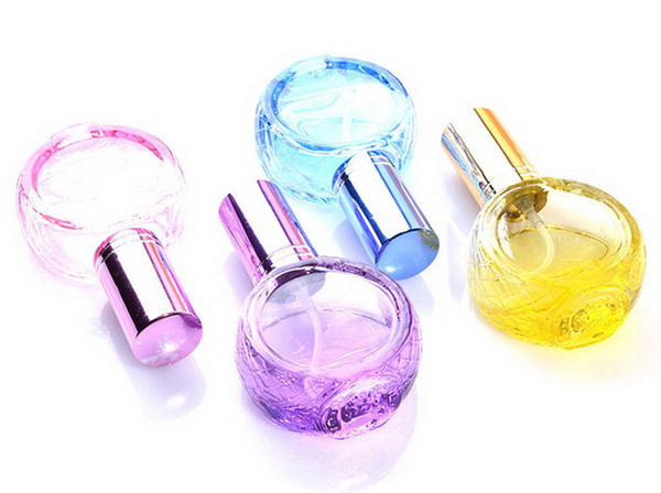 100pcs/LOT 10ml Mini Fashion Colorful Glass Perfume Bottle Portable Travel Perfume Atomizer Spray Bottle Cosmetic Container