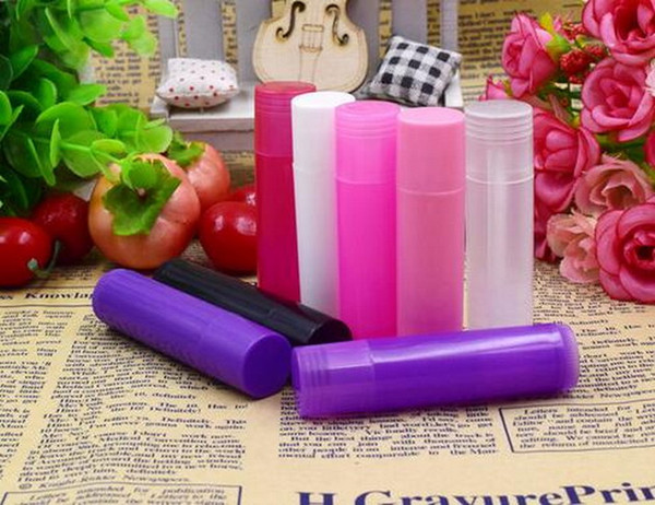 Factory Price 5g Translucent DIY Lipstick Tube Lip Balm Empty Tubes Containers Pack(8 Colors) 1000Pcs/lot By DHL Free Shipping