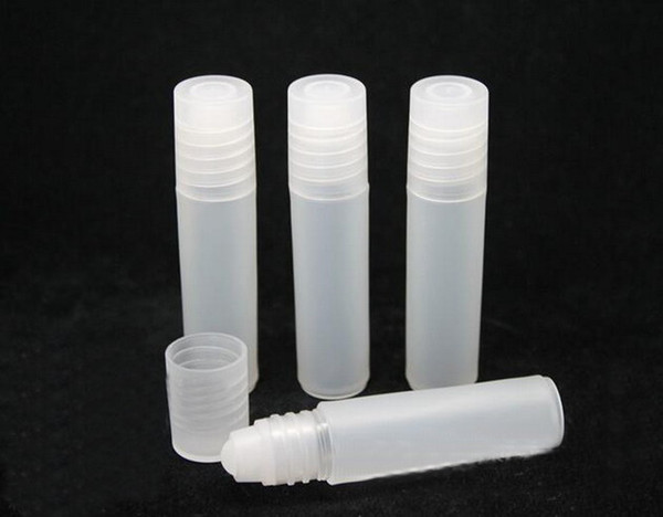 Factory Price 5ml Plastic Roll-on Bottles With PP Ball for Aromatherapy,Essential Oil,Perfume,Lip Gloss,Travel Size