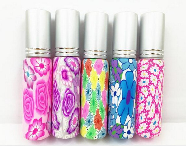 Factory Price Polymer Clay Aromatherapy Glass Spray Bottles-10ml Essential Oil/Perfume Travel Spray Bottles 100Pcs/lot By DHL Free Shipping