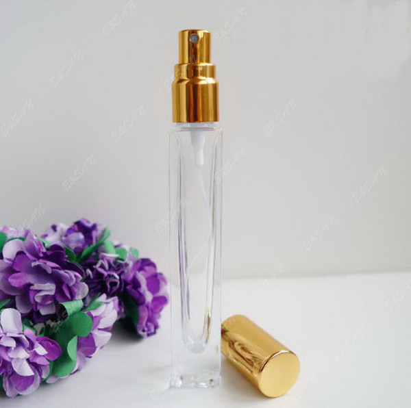 10ml perfume bottle square spray bottle transparent glass atomizer spray bottle