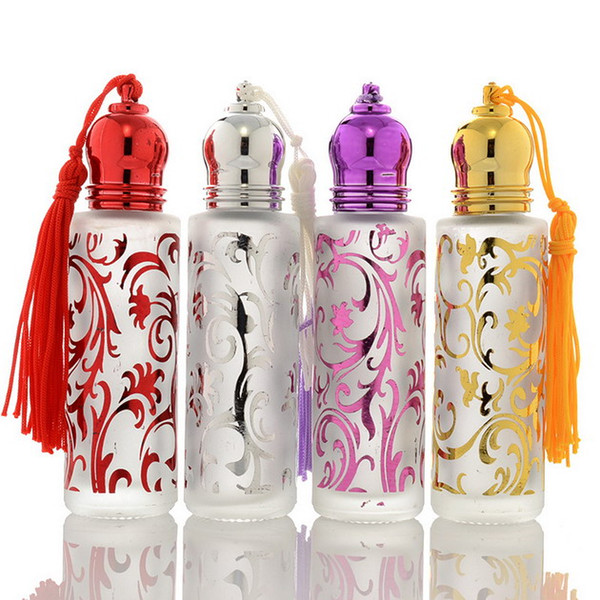100pcs 10ml perfume glass vials with roll-on ball perfume roll on glass bottle empty essential oil bottles in refillable
