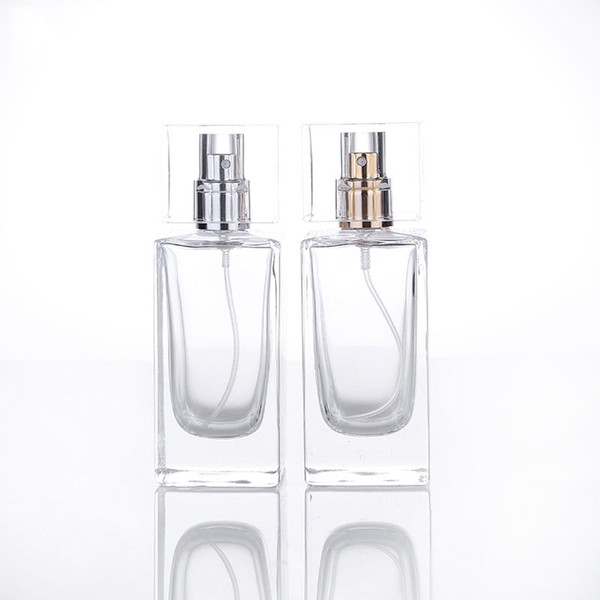 30ml 50ml 20Pcs Fashion Crystal Portable Reusable Glass PSE Sprayer CosmeticFume Bottle for Aluminum Nozzles Parfum Card