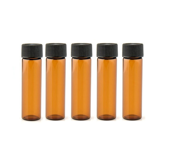 1000pcs/lot 5ml Mini Small Amber Glass Bottle with Orifice Reducer and Cap Small Essential Oil Bottle