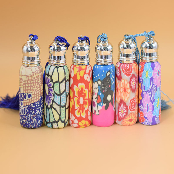 10ml 200Pcs/Lot pottery gift Glass Essential Oil Roller Bottles Glass Roller Balls Aromatherapy Perfumes Lip Balms Glass Roll On Bottle
