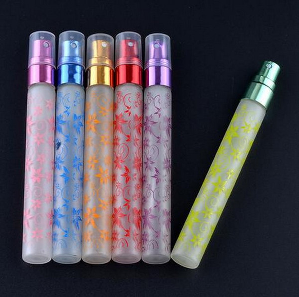 Factory Price 10ml Unique Printing 6 Colors Mini Atomizer Glass Spray Perfume Bottles Travel Small Glass Perfume