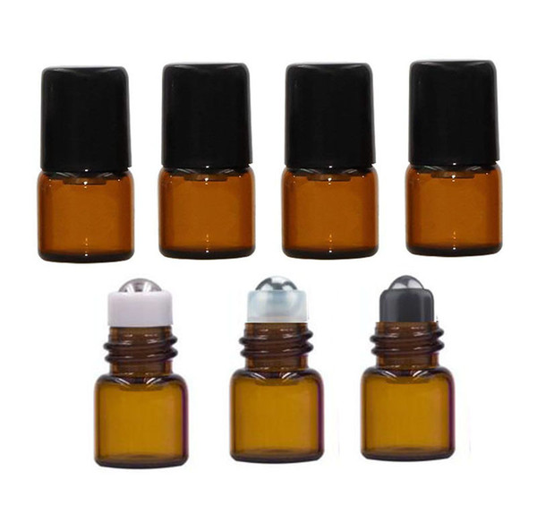 Amber 200pcs Mini 1ml 
8000
Roll on Glass Bottle for Essential Oil - Empty Aromatherapy Perfume Bottles - Refillable Sample Vial with Metal Ball
