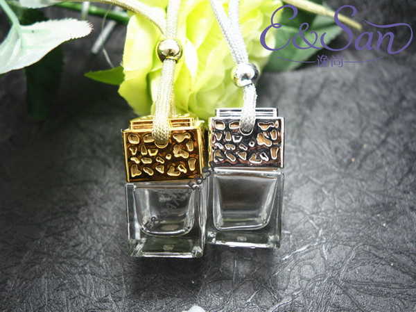 300pcs/lot 6ml Hanging Car Perfume Bottles Car Pendant Accessories Bottle Empty Glass Bottle Free Shipping