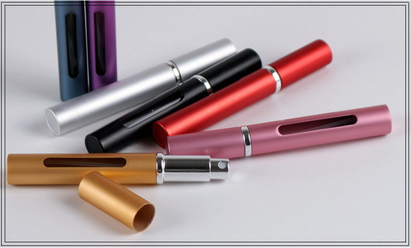 500PCS/LOT 5ML perfume bottle Mini Portable Refillable Atomizer Travel Perfume Spray Bottle Metal Empty