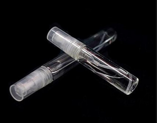 Portable spray perfume bottle,Clear Mini Empty Refillable 5ML Travel Size Glass Spray Perfume Bottles Set 300Pcs/lot By DHL Free Shipping