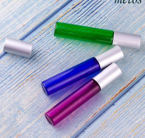10ml perfume bottle roll-on bottle color glass pull tube essence oil bottle