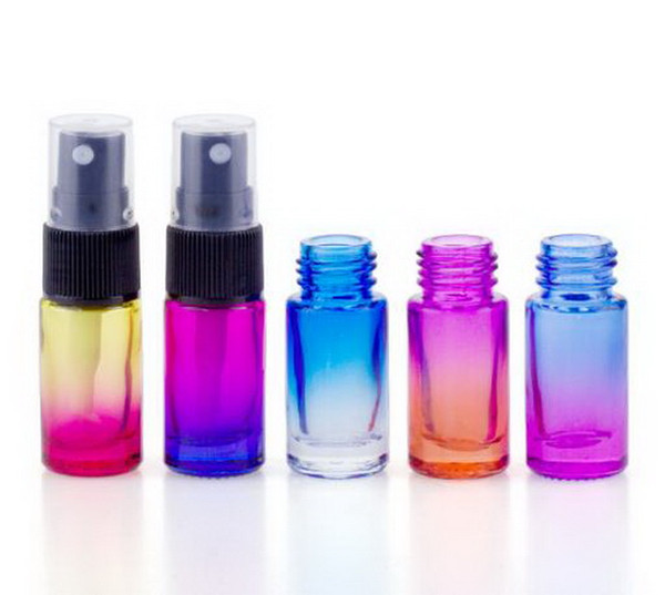 5ml Perfume Bottle Colorful Empty Glass Refillable Mist Spray Bottle Travel Atomizer