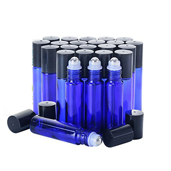 200Pcs10ml Roller Bottles for Essential Oils - Cobalt Blue, Glass with Stainless Steel Roller Balls Glass Roller Bottles