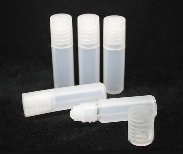 5ml Plastic Roll-on Bottles With PP Ball for Aromatherapy,Essential Oil,Perfume,Lip Gloss,Travel Size 500Pcs/lot By DHL Free Shipping