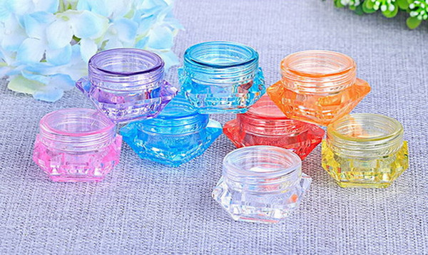1000pcs 3g 5g Cream Jars Clear Plastic Makeup Sub-bottling Empty Cosmetic Container Small Sample Mask Canister Free Shipping