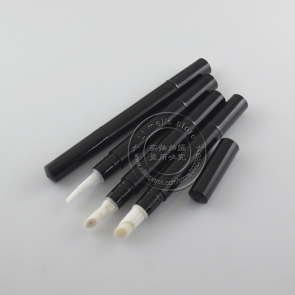 125pcs/lot black color 2.0ml cosmetic pen dispenser with different applicators for cosmetic or medicine gel oil cream lotion wax
