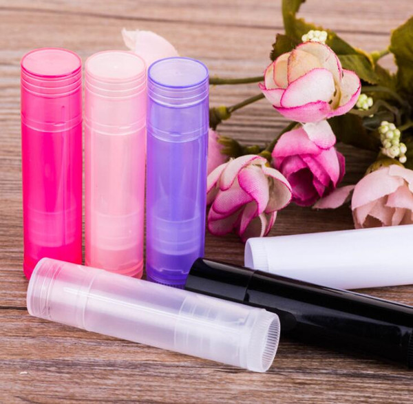 5g Lip Balm DIY Lip Gloss Empty Bottles Mini Refillable Lipgloss Tube Plastic Sample Lotion lipstick Containers Tubes 100pcs