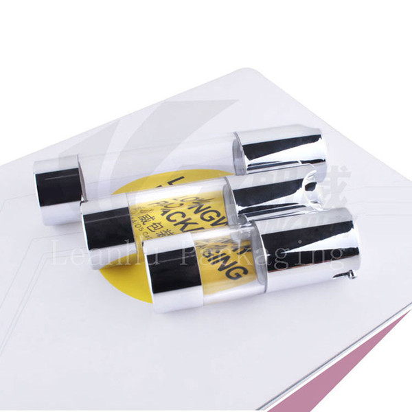 15ml 30ml 50ml empty silver airless dispenser pump travel bottle and skin care ,eye cream airless travel bottles