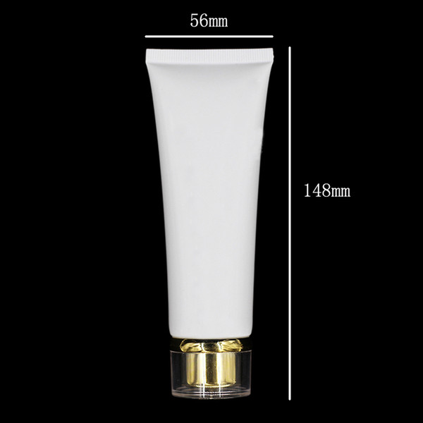 20pcs 80g Amber soft tube/silver gold pp screw cap/cream lotion bottle/plastic PE hoses/cosmetic packaging empty bottles