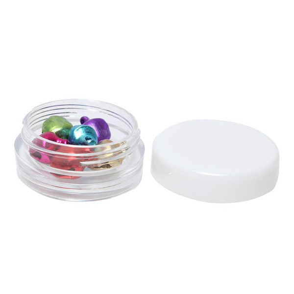 10 Colors Mini Plastic Jar Sample Containers 50pcs 3g Gram Empty Cosmetic Packaging Pot For Nail Art Cap Makeup Tools