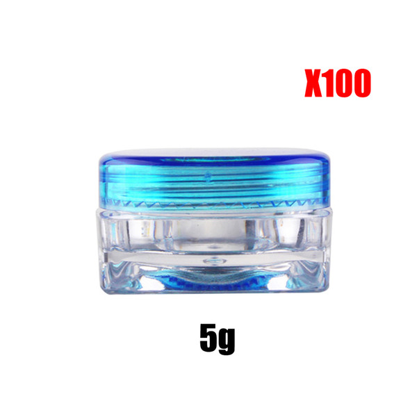 YCDC 100 Pcs 2017 Fashion Women New DIY 5g Mini Cosmetic Empty Jar Pot Eye shadow Makeup Face Cream Lip Balm Container Colorful