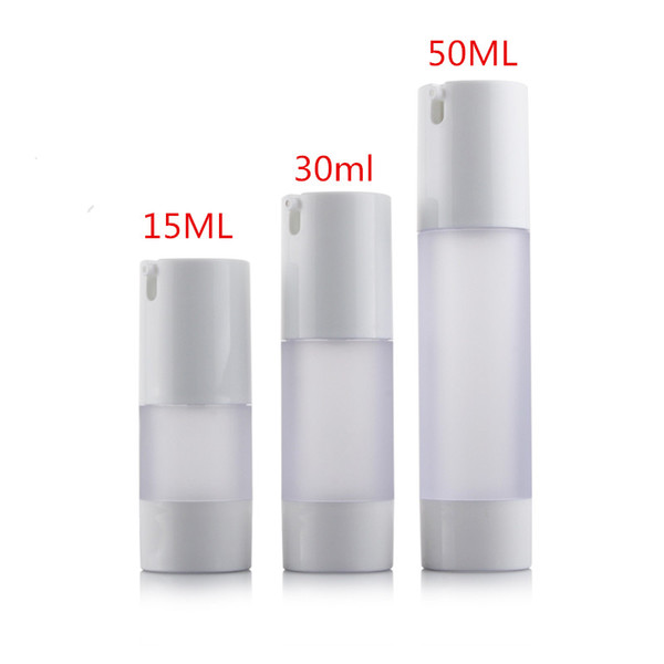 30ml Grind arenaceous plastic airless container pump for skin care cream packaging, airless cosmetic bottles