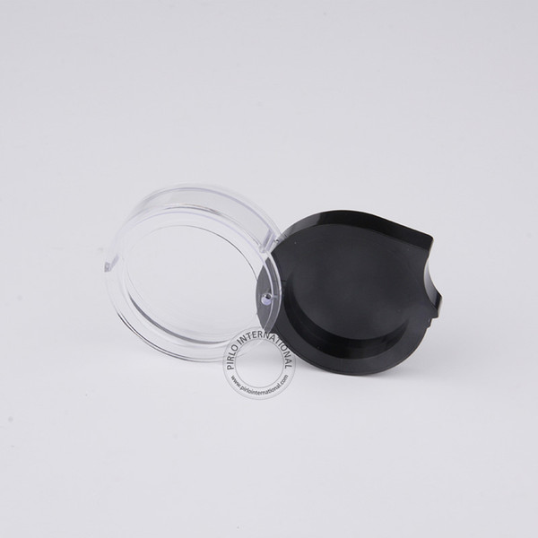 Excellent Cosmetic Containers 50 x 2g/2ml Plastic Eyeshadow/Powder/Blush/Lipstick Jar Black+Clear Sample Display Box