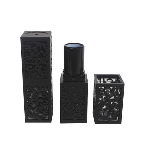 Empty Lipstick Tube, Black Hollow Style Lip Balm Bottle, Square Makeup Tool, High Grade Women Cosmetic DIY Container,50pcs/lot