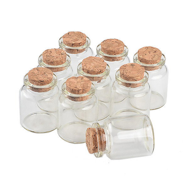 15ml 30*40*17mm Mini Transparency Glass Bottles With Cork Empty Jars Crafts Clear Bottles 50pcs/lot Free Shipping