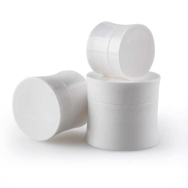 30Pcs 30g Portable Plastic Cosmetic Empty Jar Pot Box Makeup Nail Art Cosmetic Bead Storage Container Round Bottle White