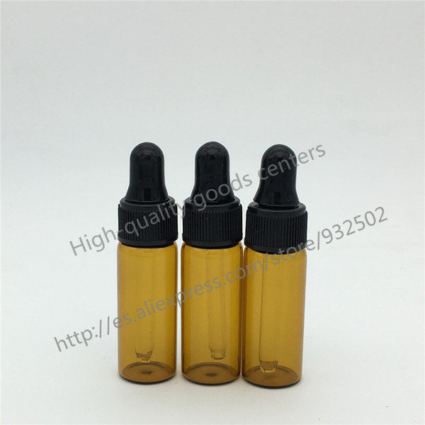 Free shipping 5ml Amber Glass Dropper Bottle,5cc Mini Brown Dropper Glass Vial, 5cc Glass Container,Small Dropper Container