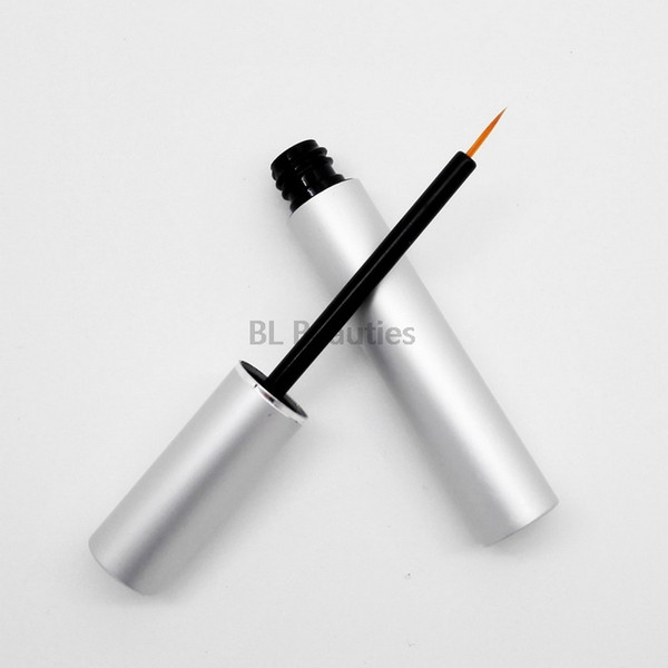 300pcs/lot 3.5ml Eye Liner Packaging Pen Eyelash Growth Liquid Tube Empty Silver Lip Liner Pen Eyeliner Bottle with Thin Brush