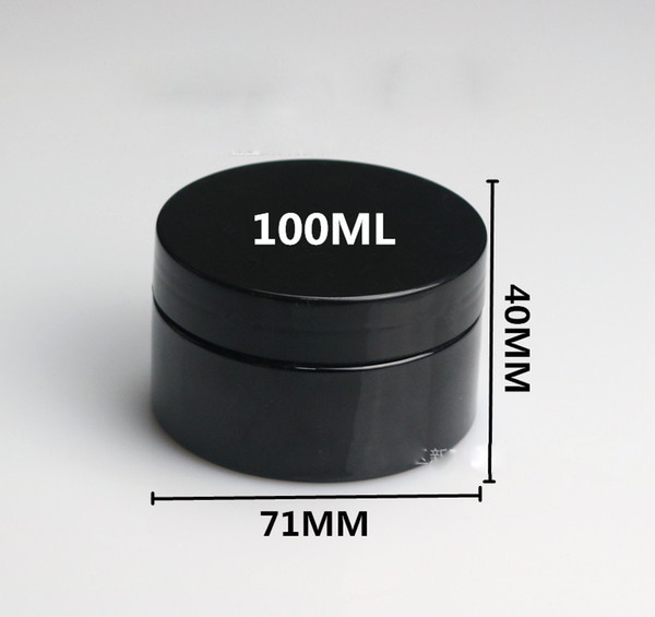 (40pcs)100ml Black plastic bottle Cosmetics packaging box Mask tank 100cc Empty cosmetic containers Empty jar Free delivery
