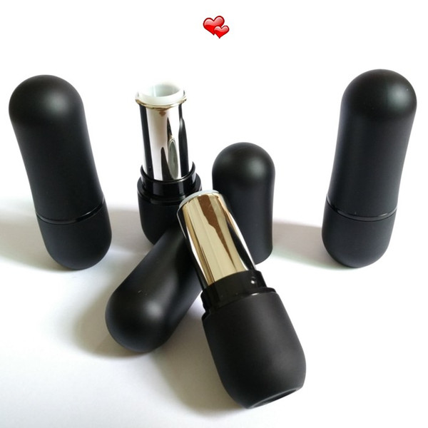2017 New Arrival lipstick tubes Rubbery Black color Empty lipbalm tube DIY cosmetic packing container 12.1mm