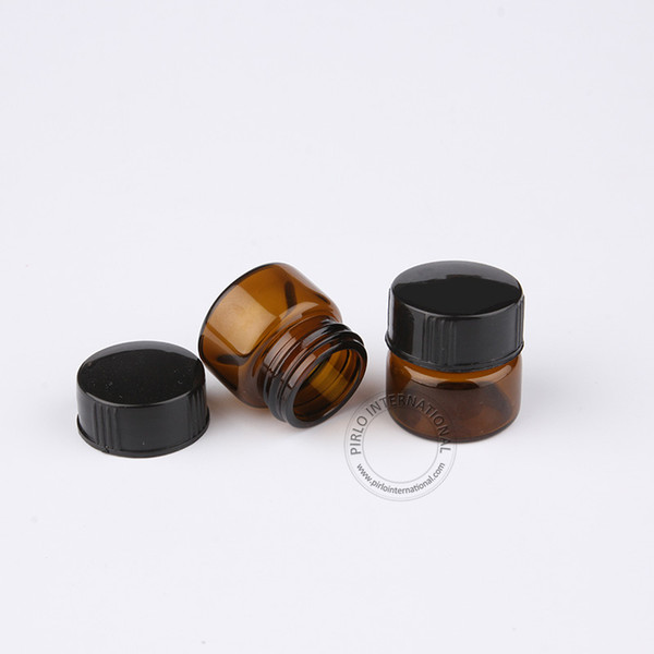 DIY Essential Makeup Tools 50 x 5ml Amber Glass Bottles 5g Empty Sample Display Vials Small Cosmetic Packaging Free Shipping