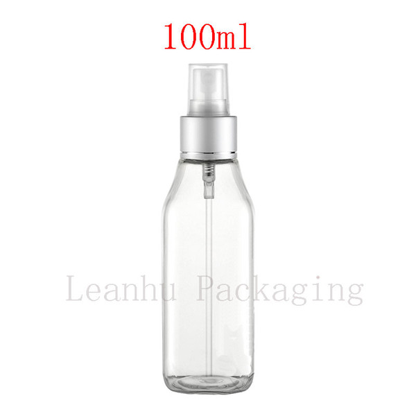 100ml X 50 empty Transparent square plastic luxury sprayer container 100cc perfume mist spray bottles clear spray pump bottle