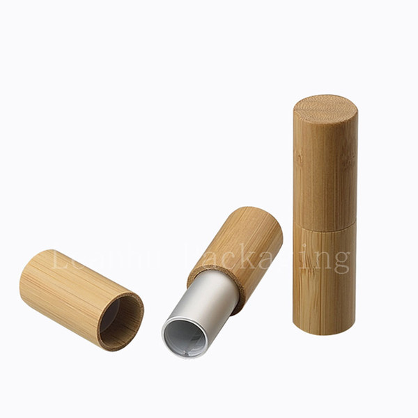 Natural bamboo design lip balm container lipstick tube DIY cosmetic containers, lip gross tubes, bamboo lip stick makeup bottle