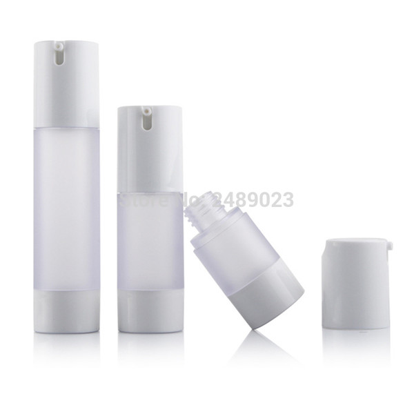 Makup Tools 15ml 30ml 50ml Airless Bottle Frosted Vacuum Pump Lotion Refillable Bottles Used for Cosmetic Container 100pcs/lot